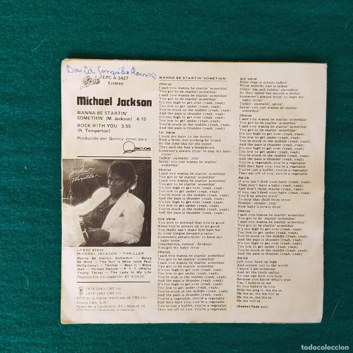 Discos de vinilo: Michael Jackson &ndash; Wanna Be Startin Somethin - Foto 2