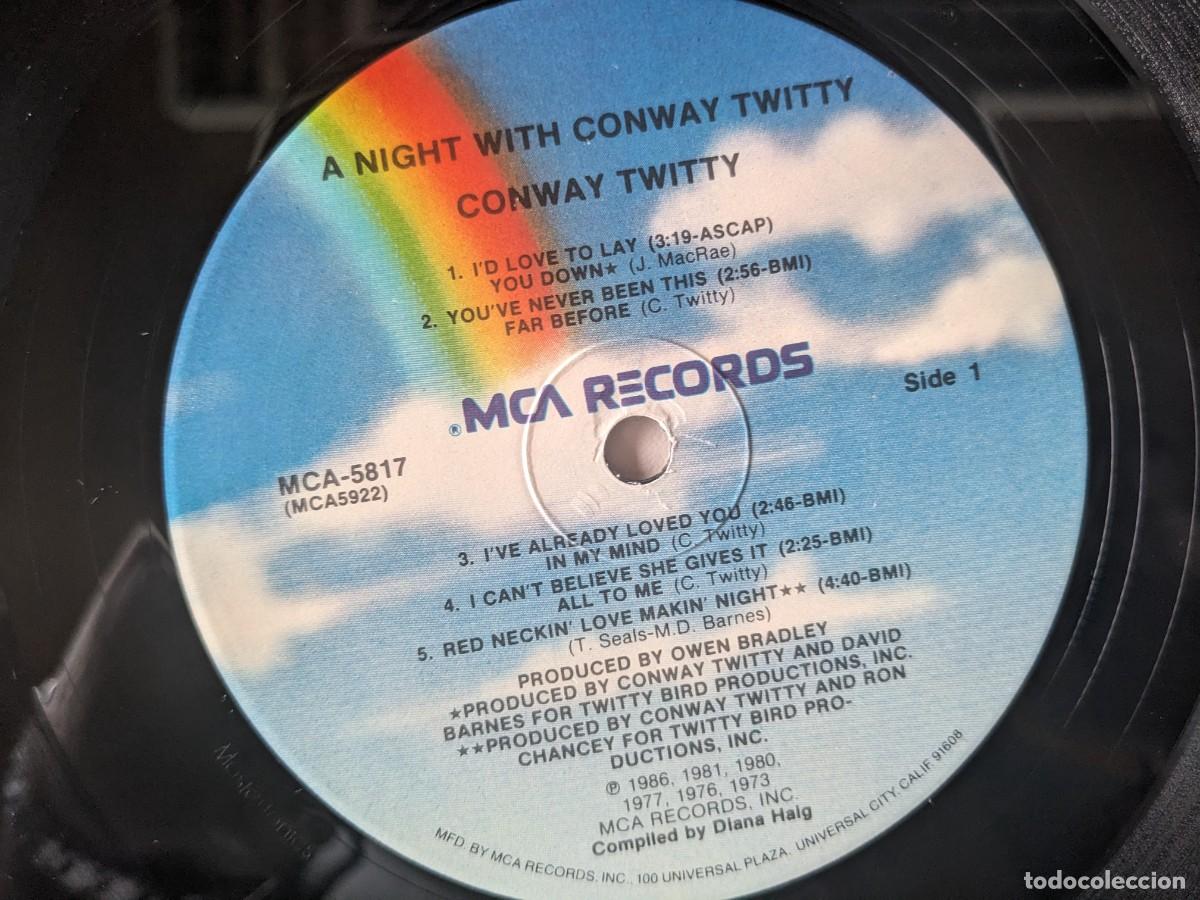 Discos de vinilo: L509 LP VINILO CONWAY TWITTY - A NIGHT WITH - Foto 3