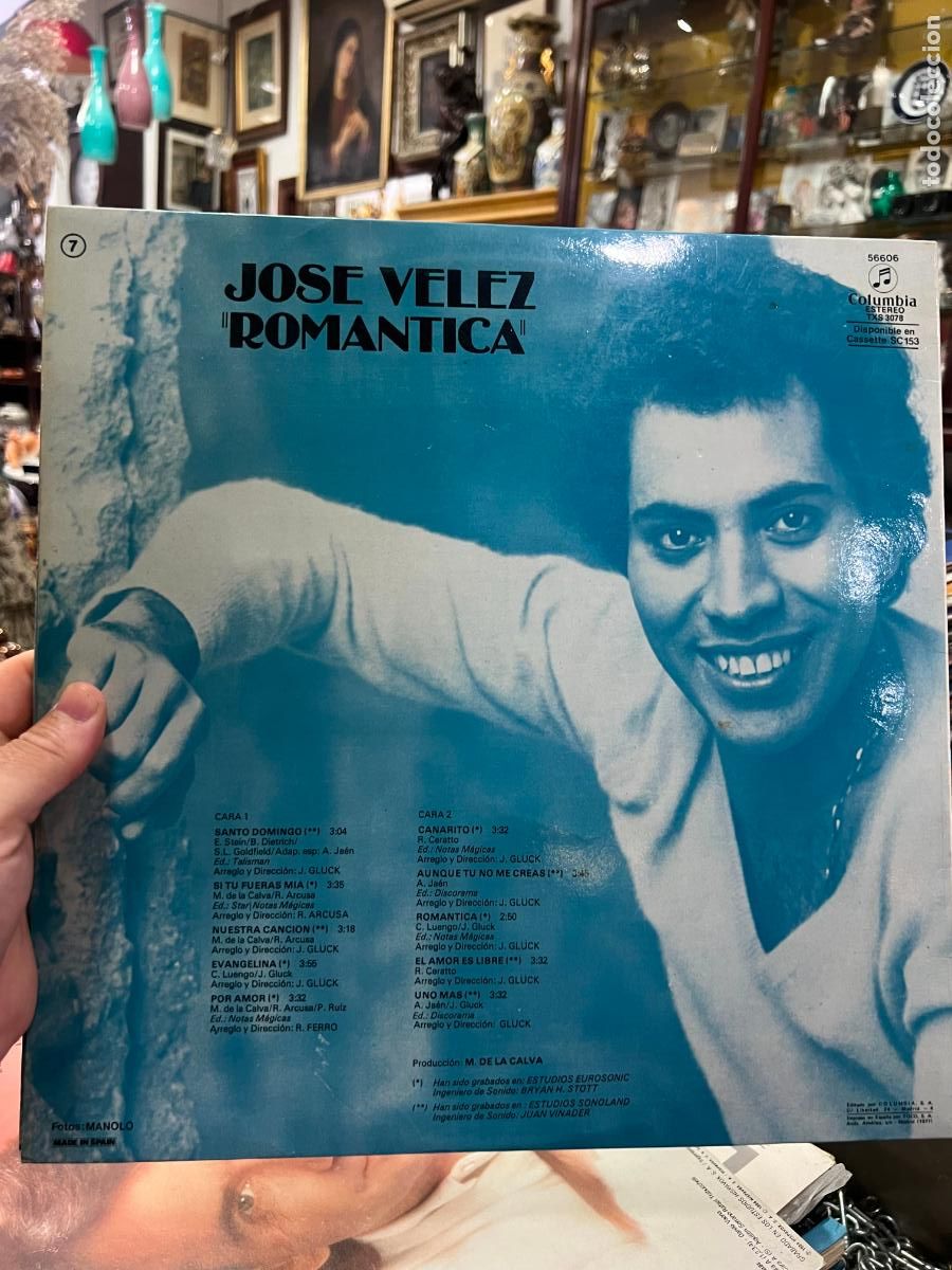 Discos de vinilo: LP JOSE VELEZ - ROMANTICA - Foto 2