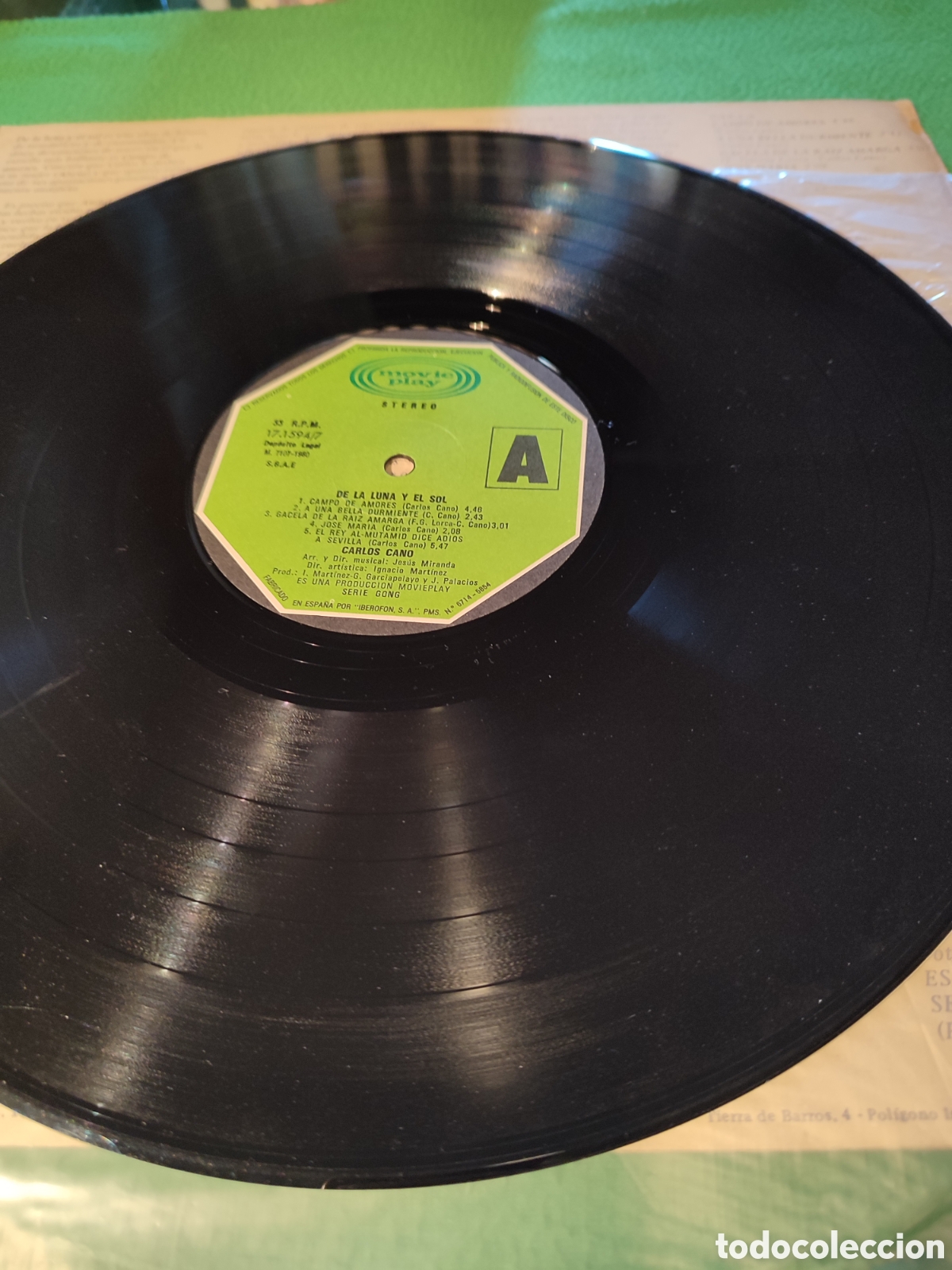 Discos de vinilo: Carlos Cano - De la luna y el sol - Foto 3