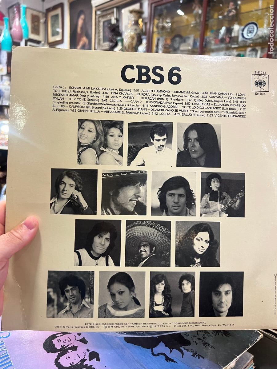 Discos de vinilo: LP CBS 6 - NUESTROS EXITOS DEL A&Ntilde;O - Foto 2
