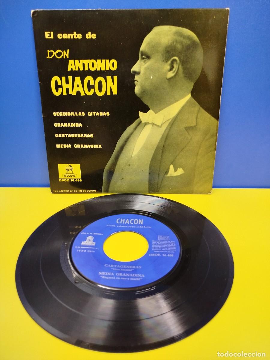 Discos de vinilo: EL CANTE DE DON ANTONIO CHACON - SINGLE DISCO DE VINILO - Foto 1