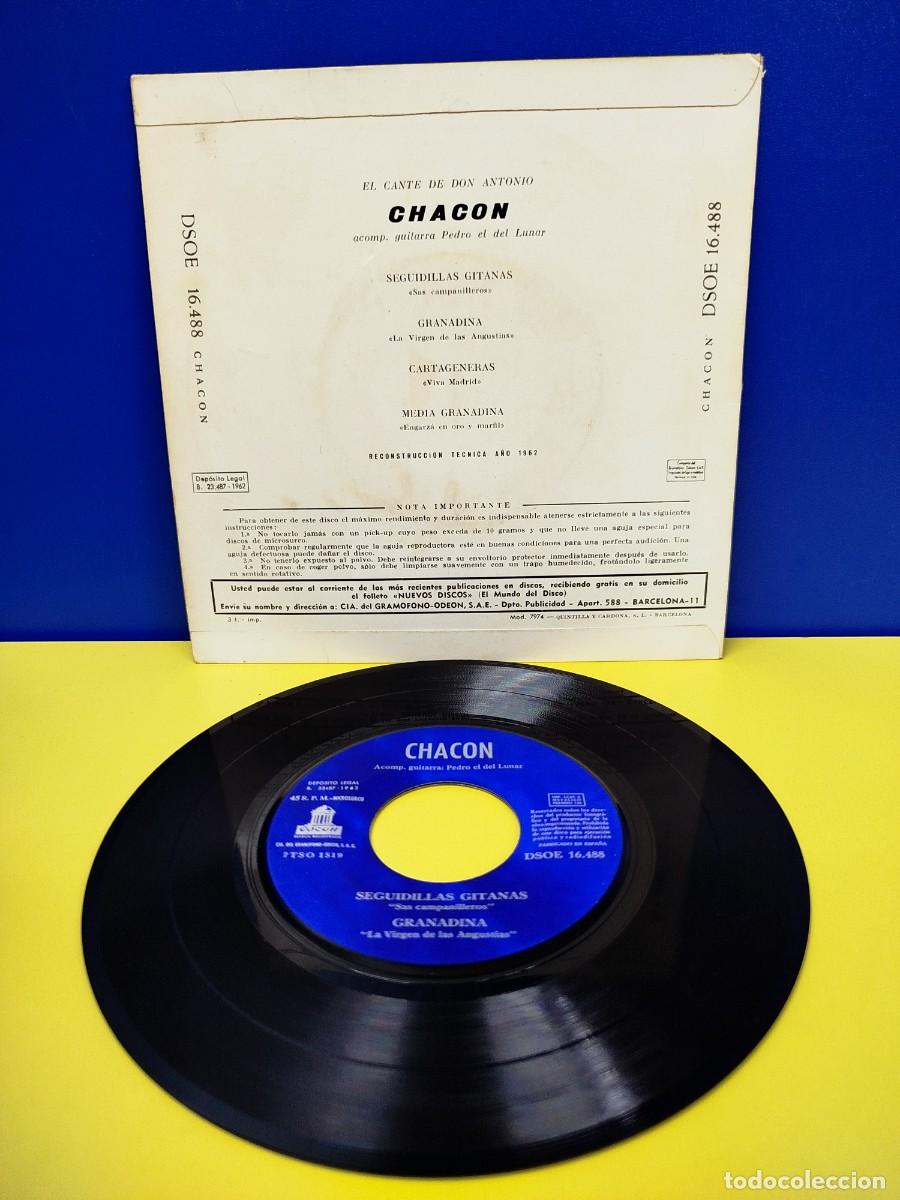 Discos de vinilo: EL CANTE DE DON ANTONIO CHACON - SINGLE DISCO DE VINILO - Foto 2