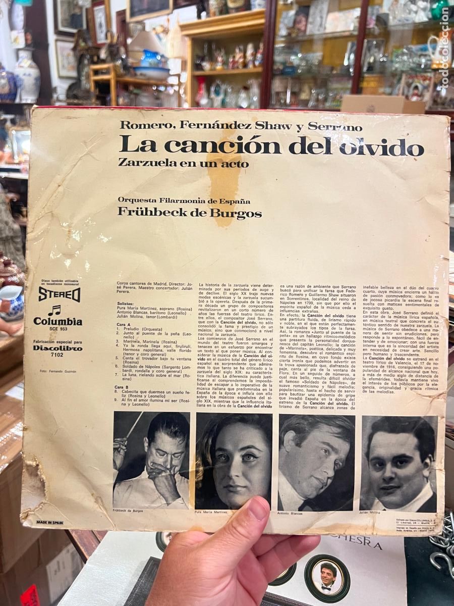 Discos de vinilo: LP LA CANCION DEL OLVIDO - Foto 2