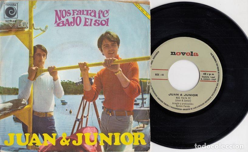 Discos de vinilo: JUAN Y JUNIOR - NOS FALTA FE - SINGLE DE VINILO C-22 - Foto 1