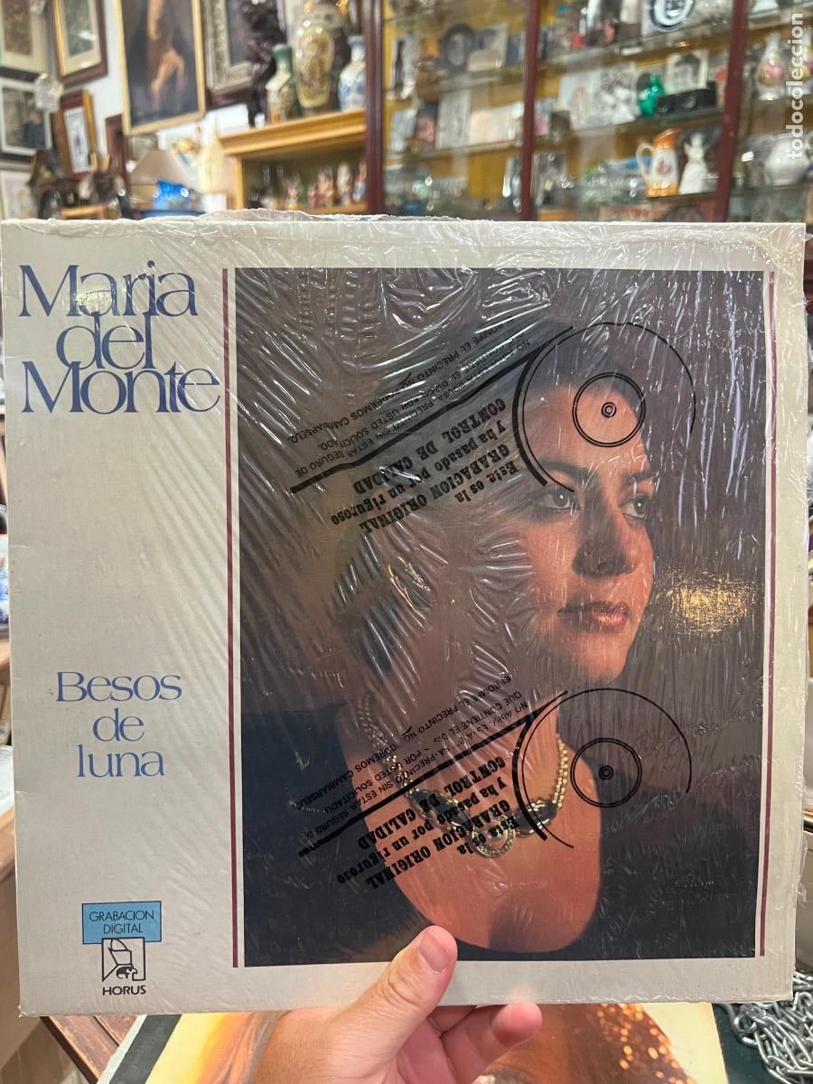 Discos de vinilo: LP MARIA DEL MONTE - BESOS DE LUNA - Foto 1