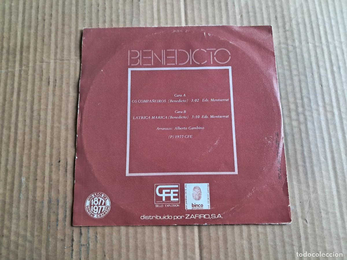 Discos de vinilo: BENEDICTO - OS COMPA&Ntilde;EIROS SINGLE 1977 - Foto 3
