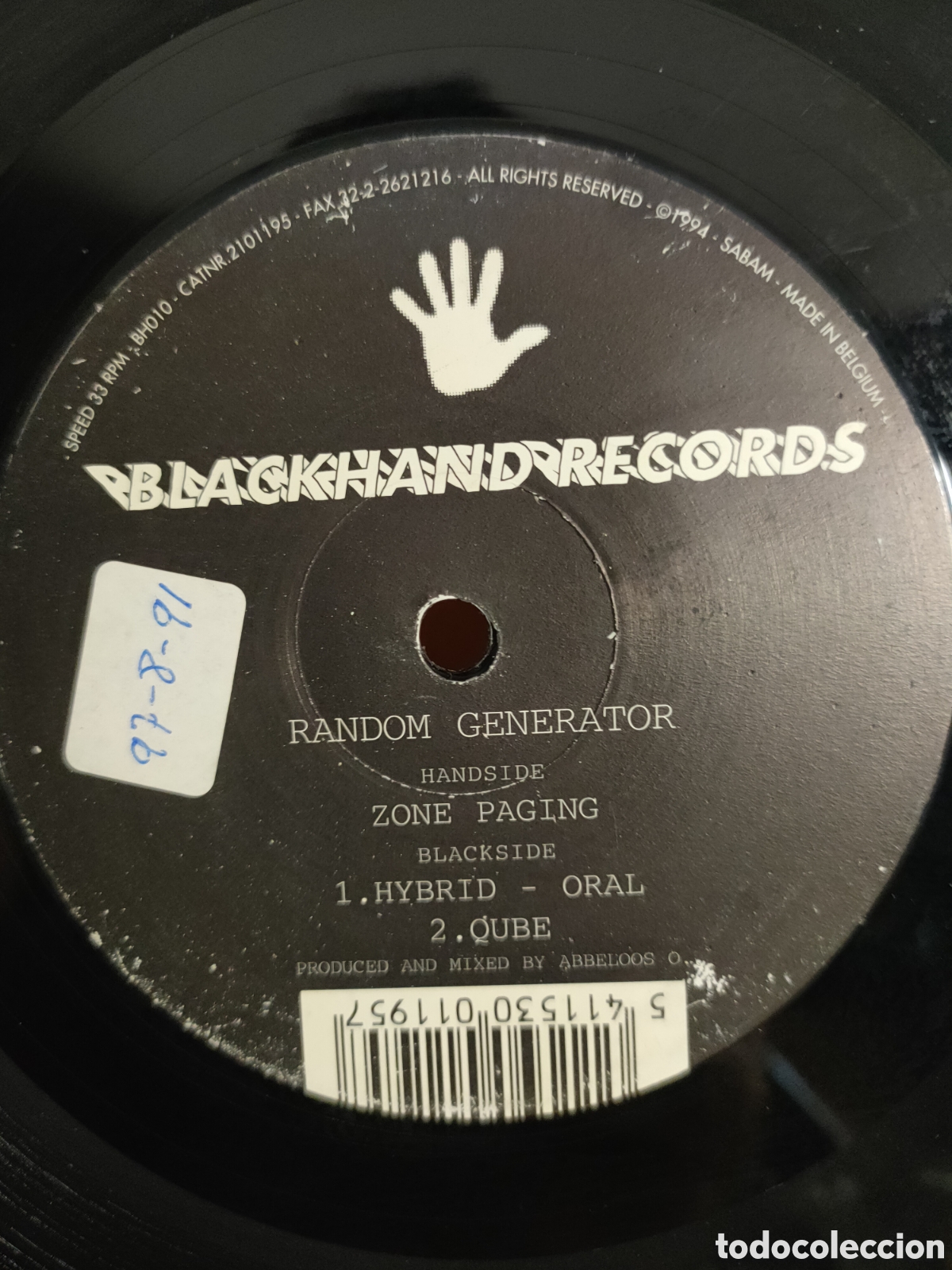 Discos de vinilo: Random Generator &ndash; Zone Paging . oct 1994 original belgium disco vinilo 12&rdquo; - Foto 1