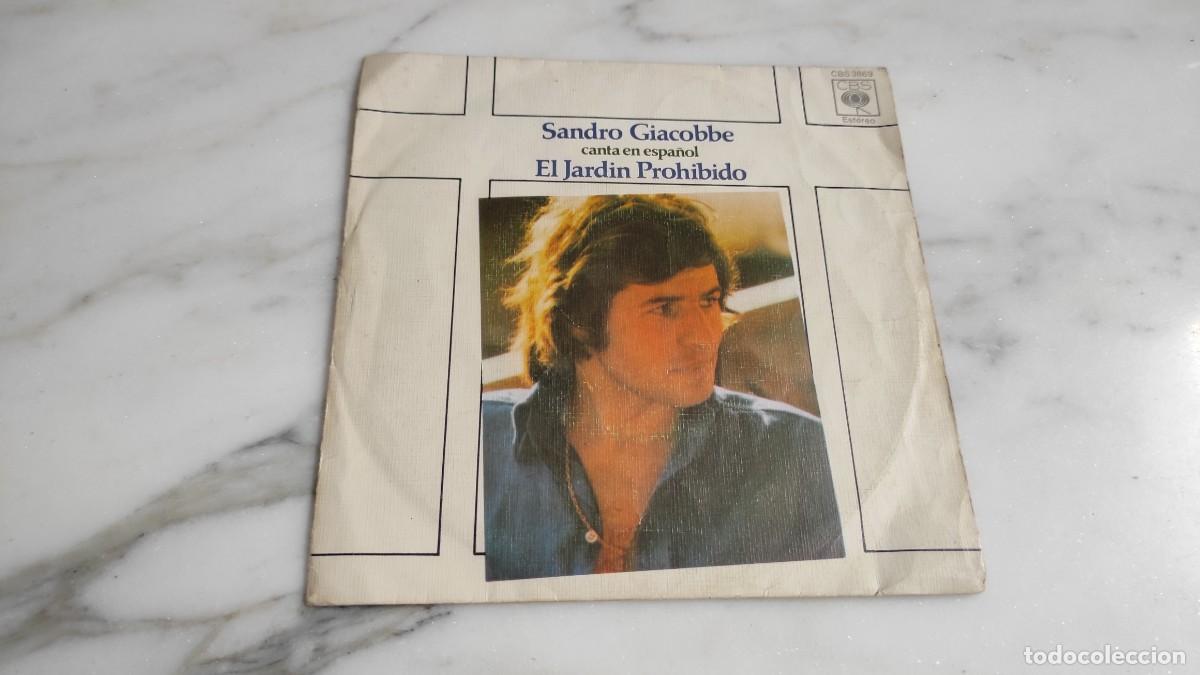 Discos de vinilo: SINGLE SANDRO GIACOBBE - EL JARDIN PROHIBIDO - Foto 1