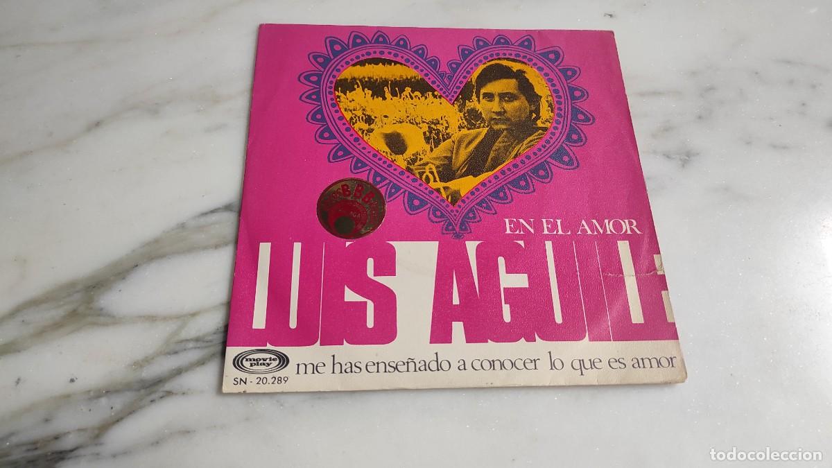 Discos de vinilo: SINGLE LUIS AGUIL&Eacute; - EN EL AMOR - Foto 1