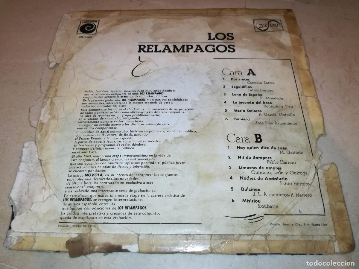 Discos de vinilo: LOS RELAMPAGOS-SU PRIMER LP-ORIGINAL 1965 - Foto 2