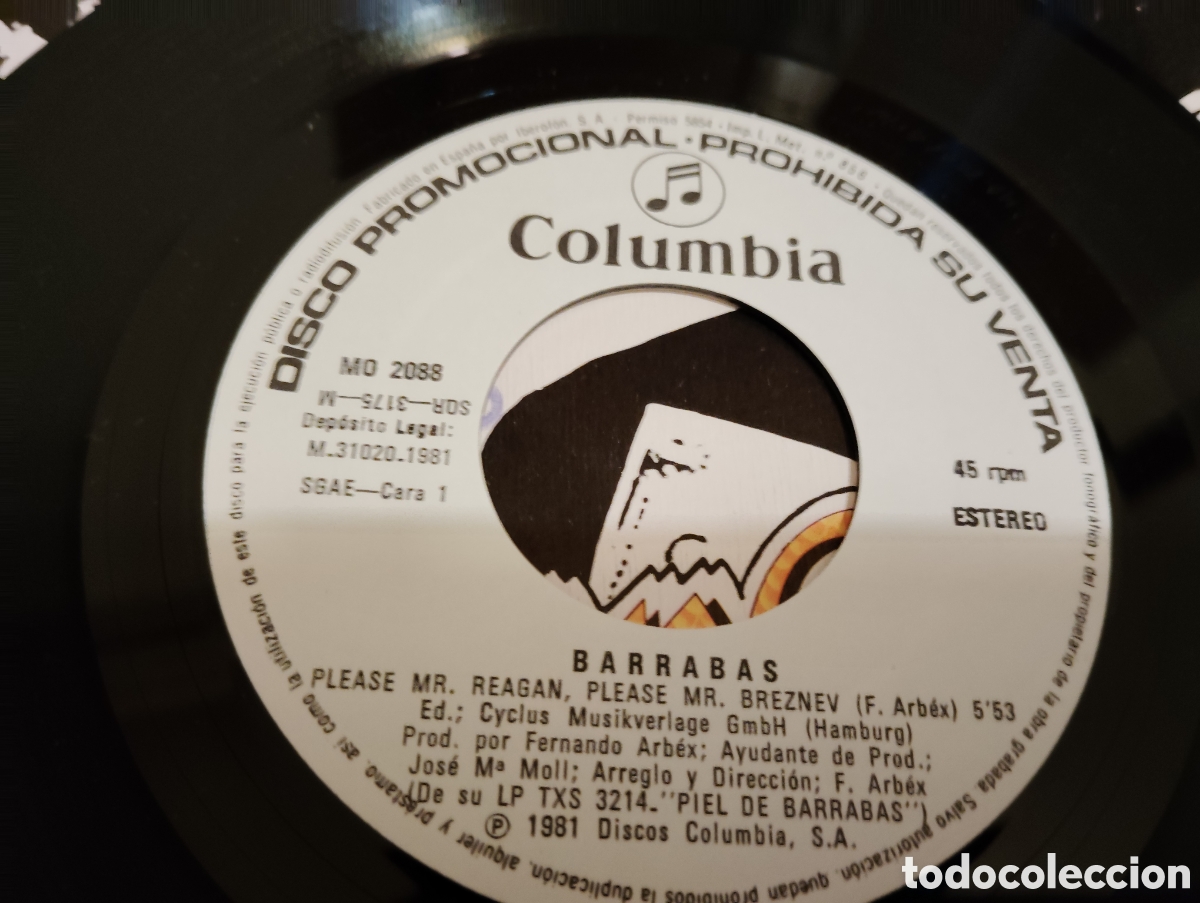 Discos de vinilo: BARRABAS - PLEASE MR. REAGAN , PLEASE MR. BREZNEV ( 1981 ) - Foto 3
