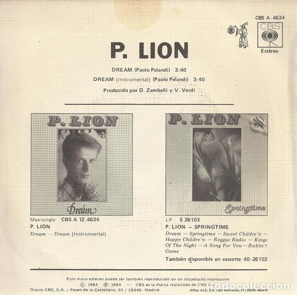 Discos de vinilo: P. Lion &lrm;&ndash; Dream..... - Foto 2