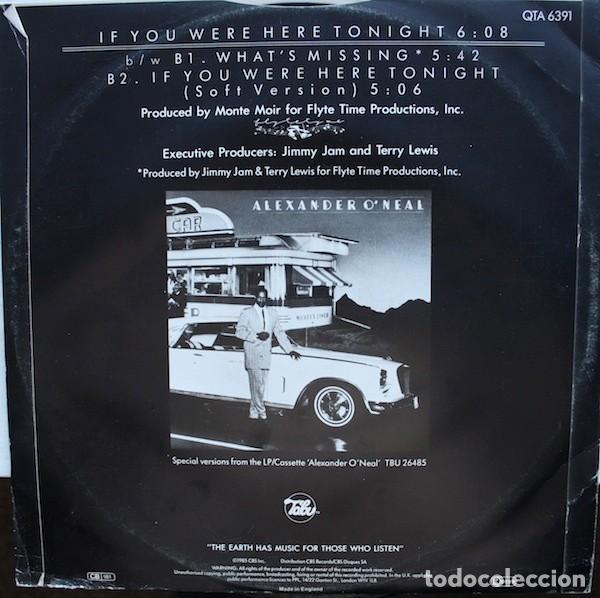 Discos de vinilo: Alexander ONeal &lrm;&ndash; If You Were Here Tonight - Foto 2