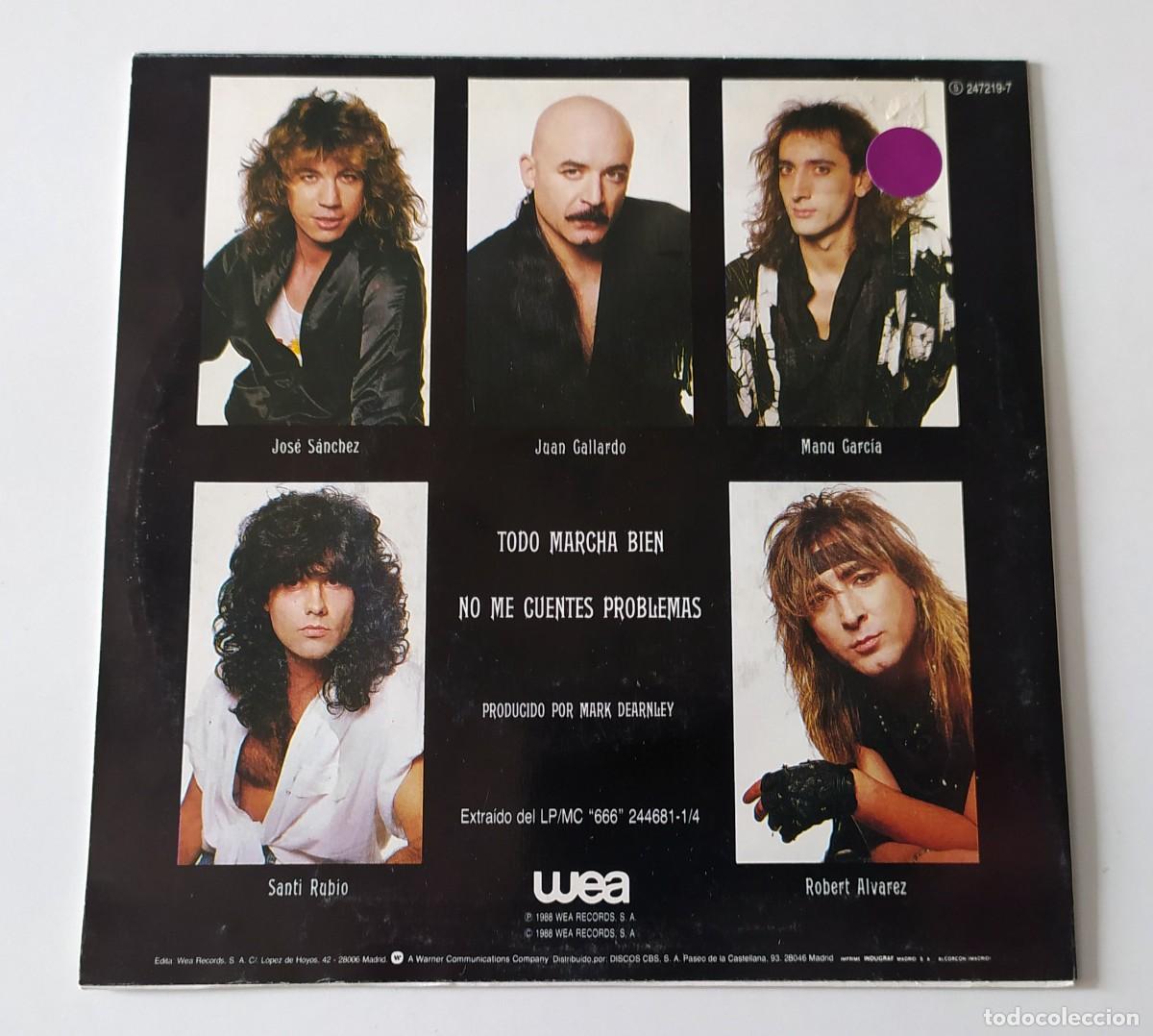 Discos de vinilo: SINGLE &Aacute;NGELES DEL INFIERNO - TODO MARCHA BIEN - Foto 2