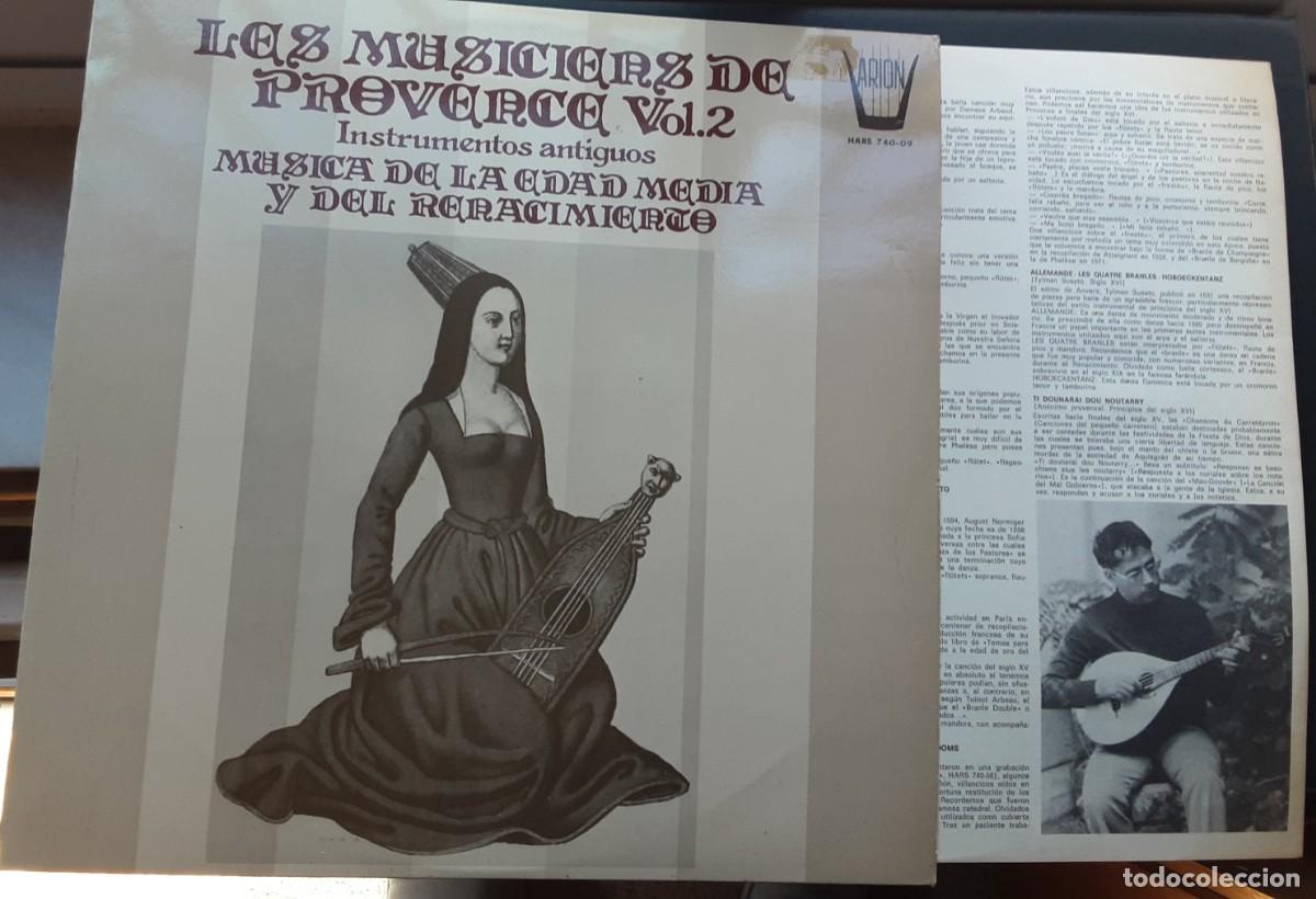 Disques de vinyle: Les musiciens de Provence vol. 2, m&uacute;sica de la Edad Media y el renacimiento
