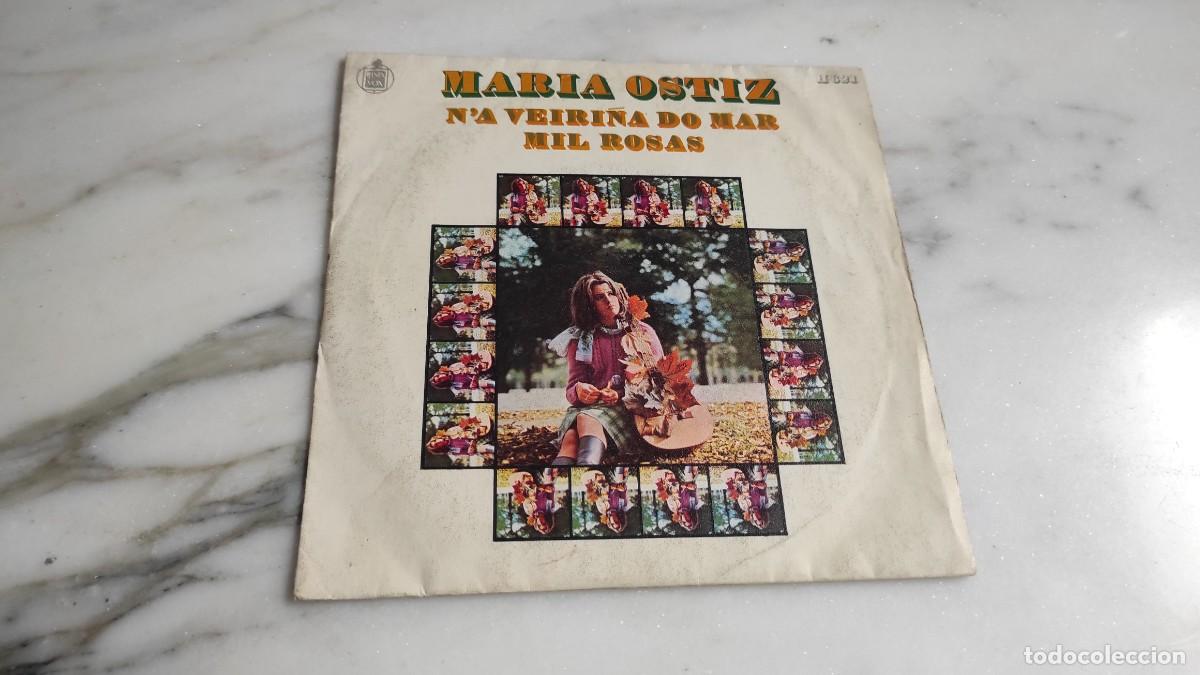 Discos de vinilo: SINGLE MAR&Iacute;A OSTIZ - N&acute;A VEIR&Ntilde;A DO MAR - Foto 1