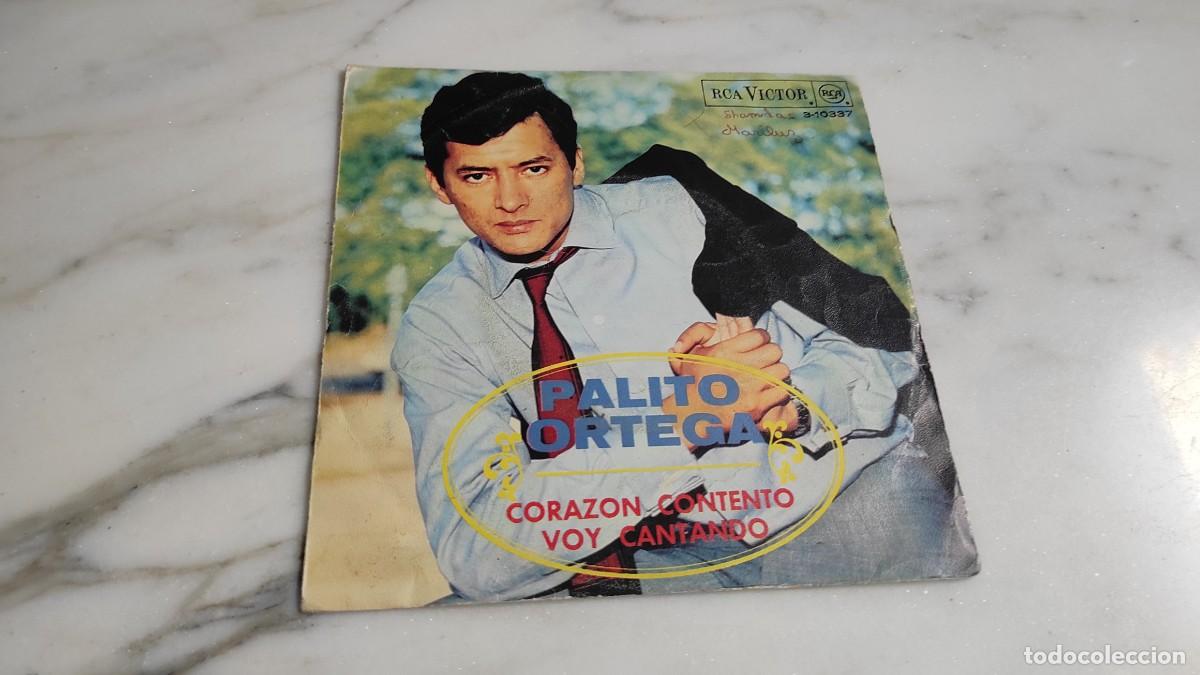 Discos de vinilo: SINGLE PALITO ORTEGA - CORAZ&Oacute;N CONTENTO - Foto 1