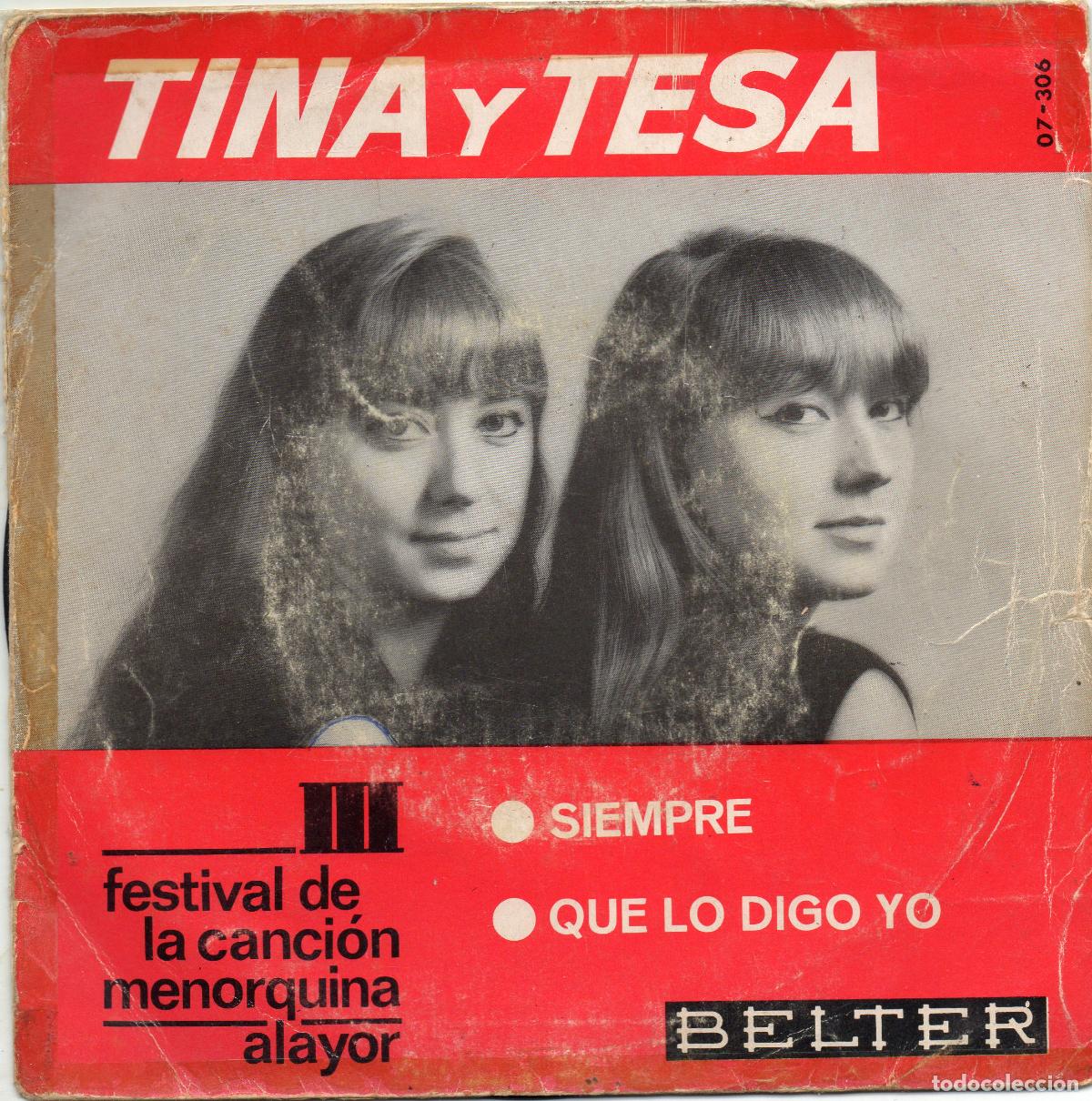 Discos de vinilo: TINA Y TESA - SIEMPRE - SINGLE - 1966 - Foto 1