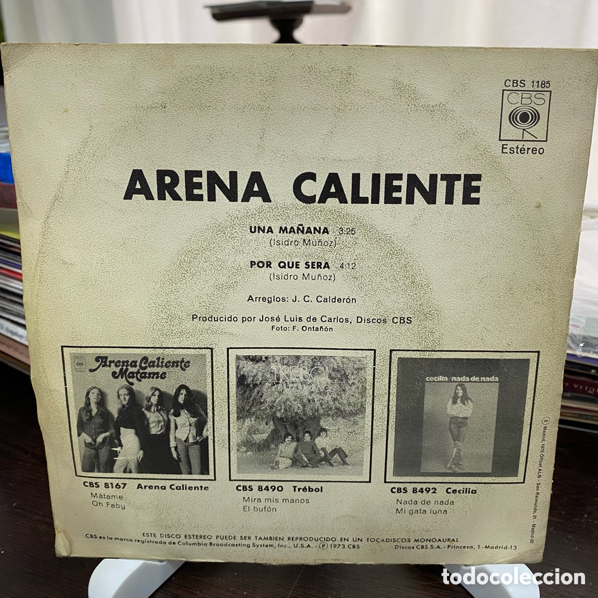 Discos de vinilo: Arena Caliente - Una Ma&ntilde;ana (7&rdquo;, Single) - Foto 2