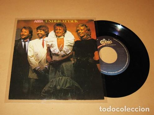 Discos de vinilo: ABBA - UNDER ATTACK / THE DAY BEFORE YOU CAME - SINGLE - 1982 - Foto 1