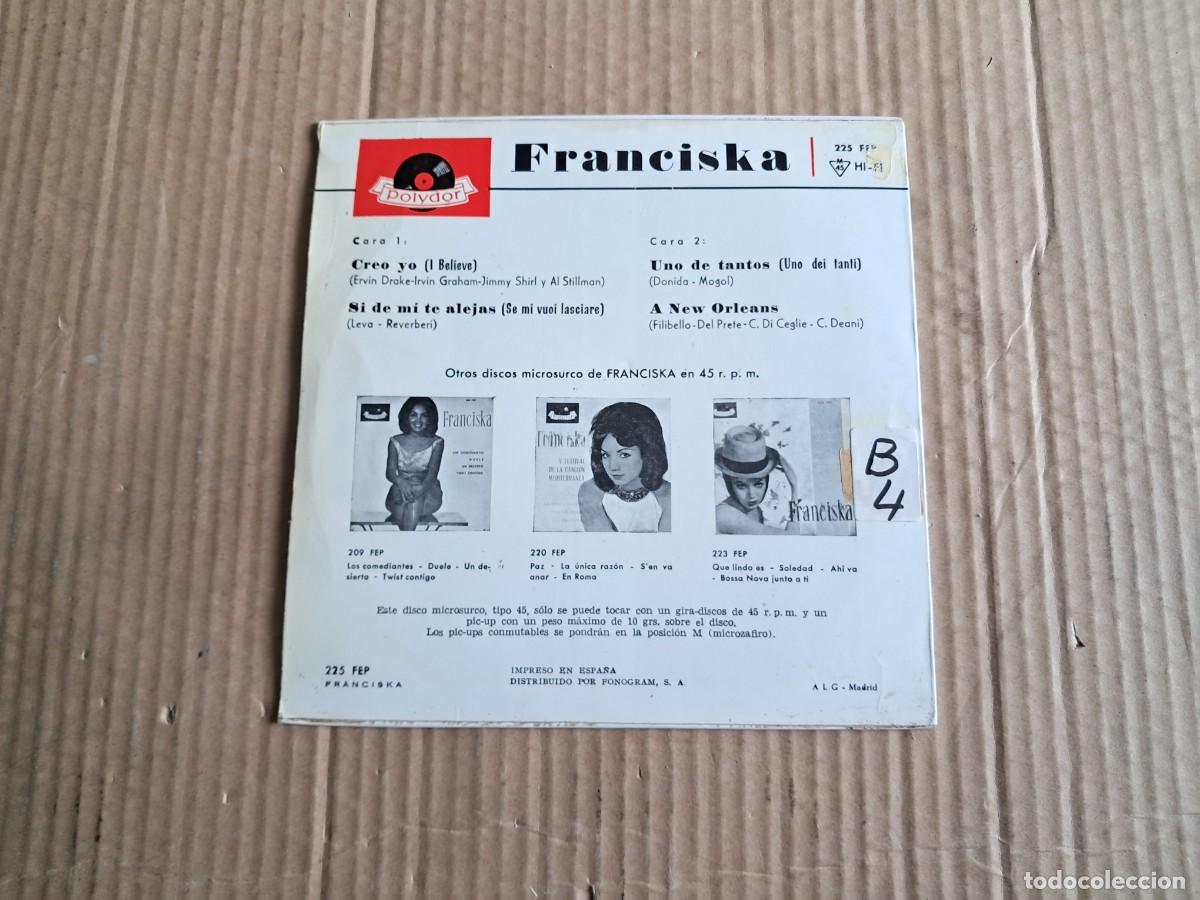Discos de vinilo: FRANCISKA - UNO DE TANTOS EP 4 TEMAS 1964 - Foto 3