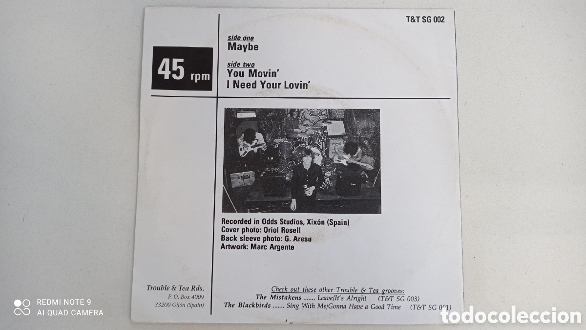 Discos de vinilo: UNEXPECTED - Maybe + 2 - SINGLE TROUBLE TEA 1998 // GARAGE MOD BEAT - Foto 2