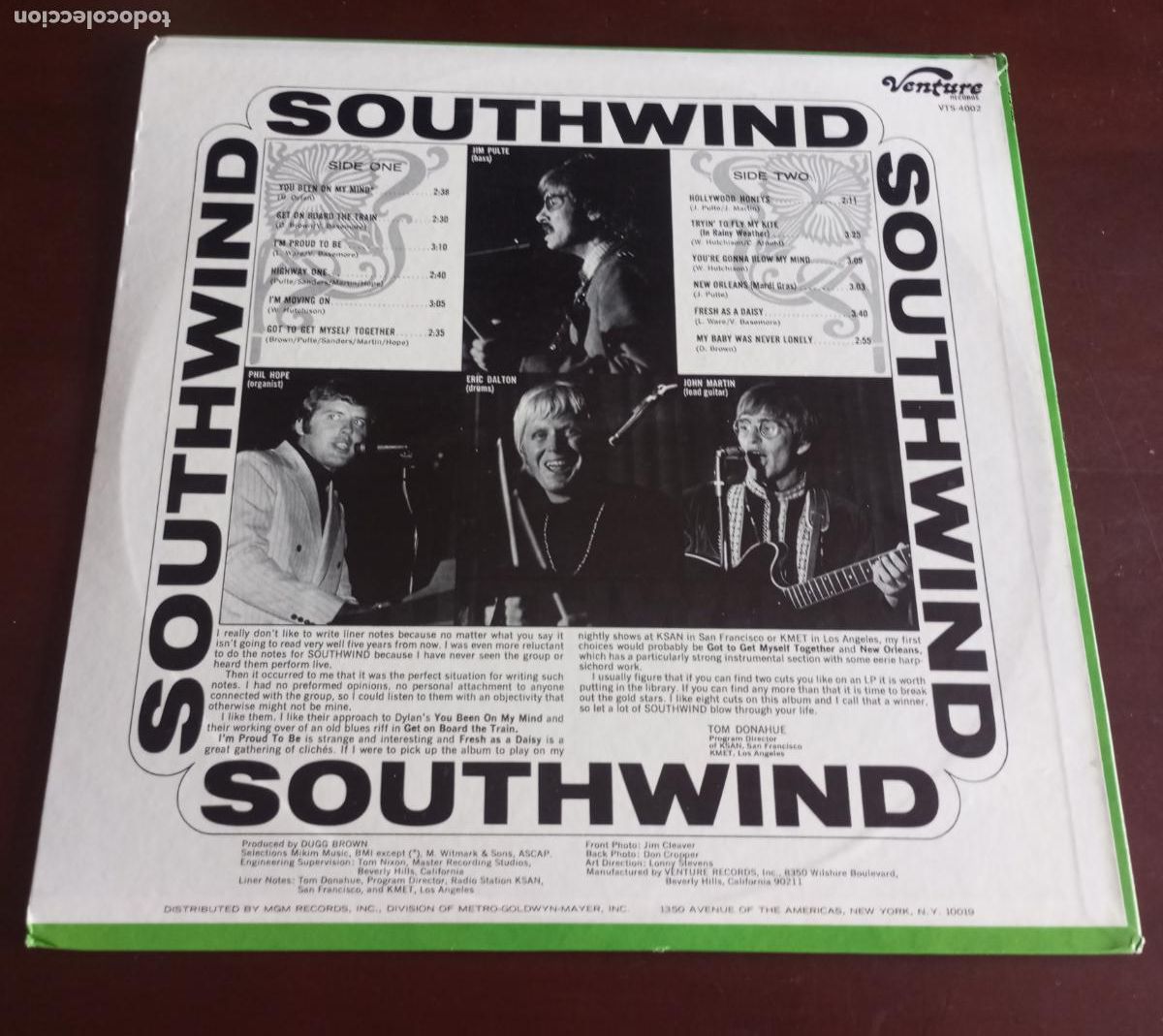 Discos de vinilo: SOUTWIND - PSYCHEDELIC ROCK - LP - 1968 - USA - Foto 2