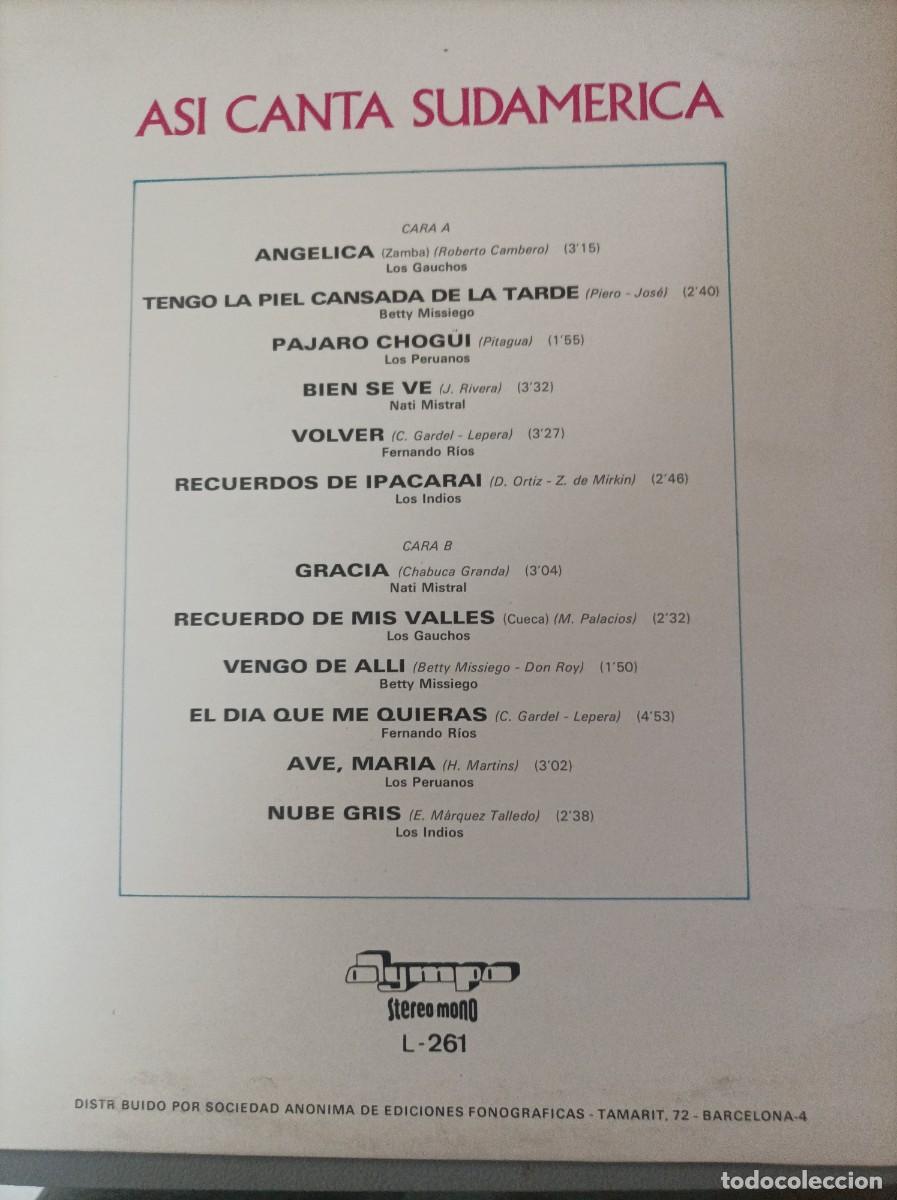 Discos de vinilo: As&iacute; canta sudamerica - Foto 2