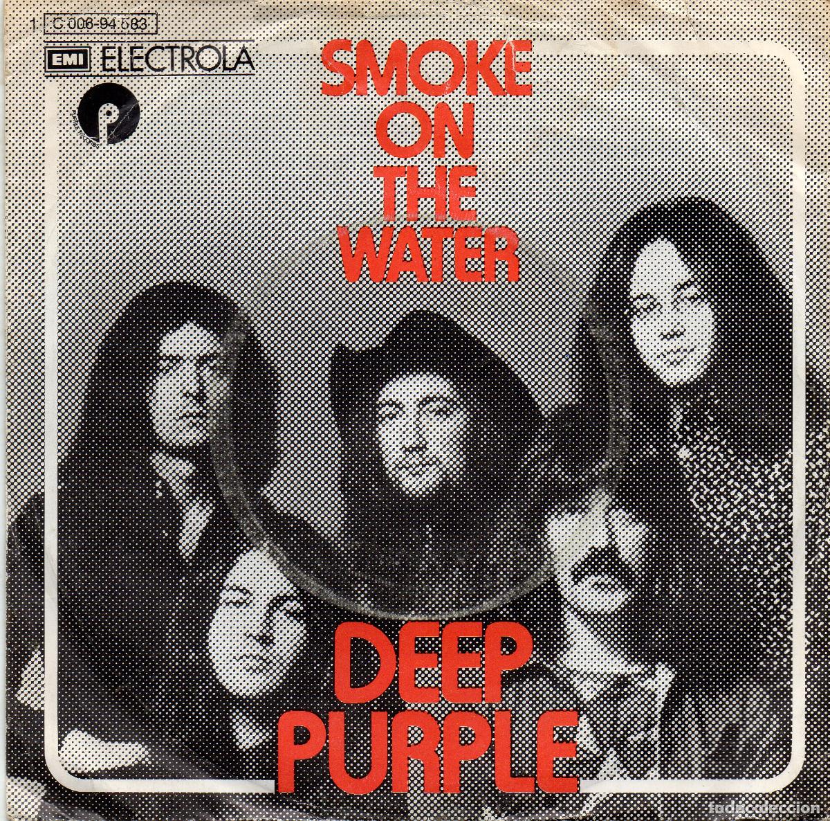 Discos de vinilo: DEEP PURPLE - SMOKE ON THE WATER - SINGLE - LIVE VERSION - Foto 1