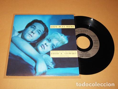 Discos de vinilo: DAVID A. STEWART(EURYTHMICS) & CANDY DULFER - LILY WAS HERE - SINGLE - 1990 - TEMAZO - Foto 1