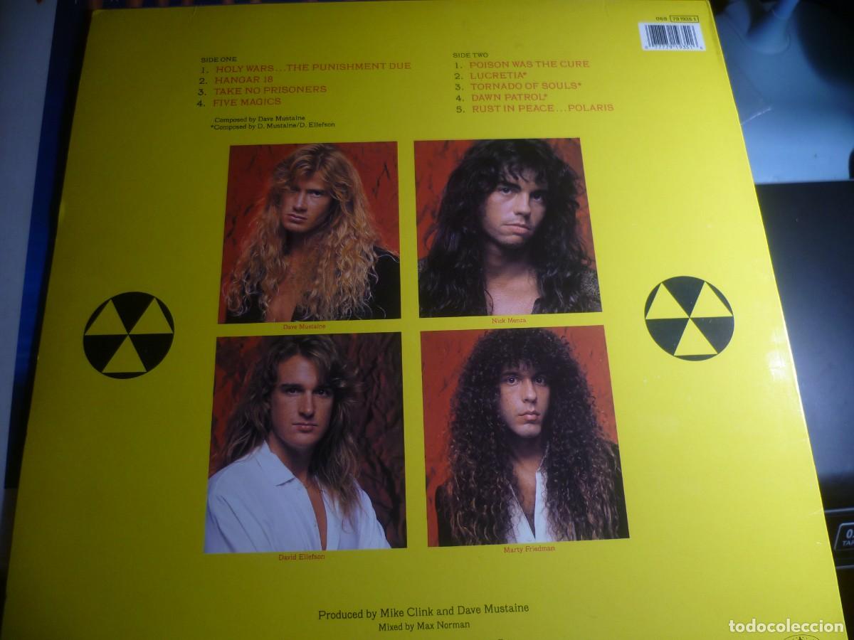 Discos de vinilo: Megadeth Rust In Peace LP original Espa&ntilde;a 1990 - Foto 2