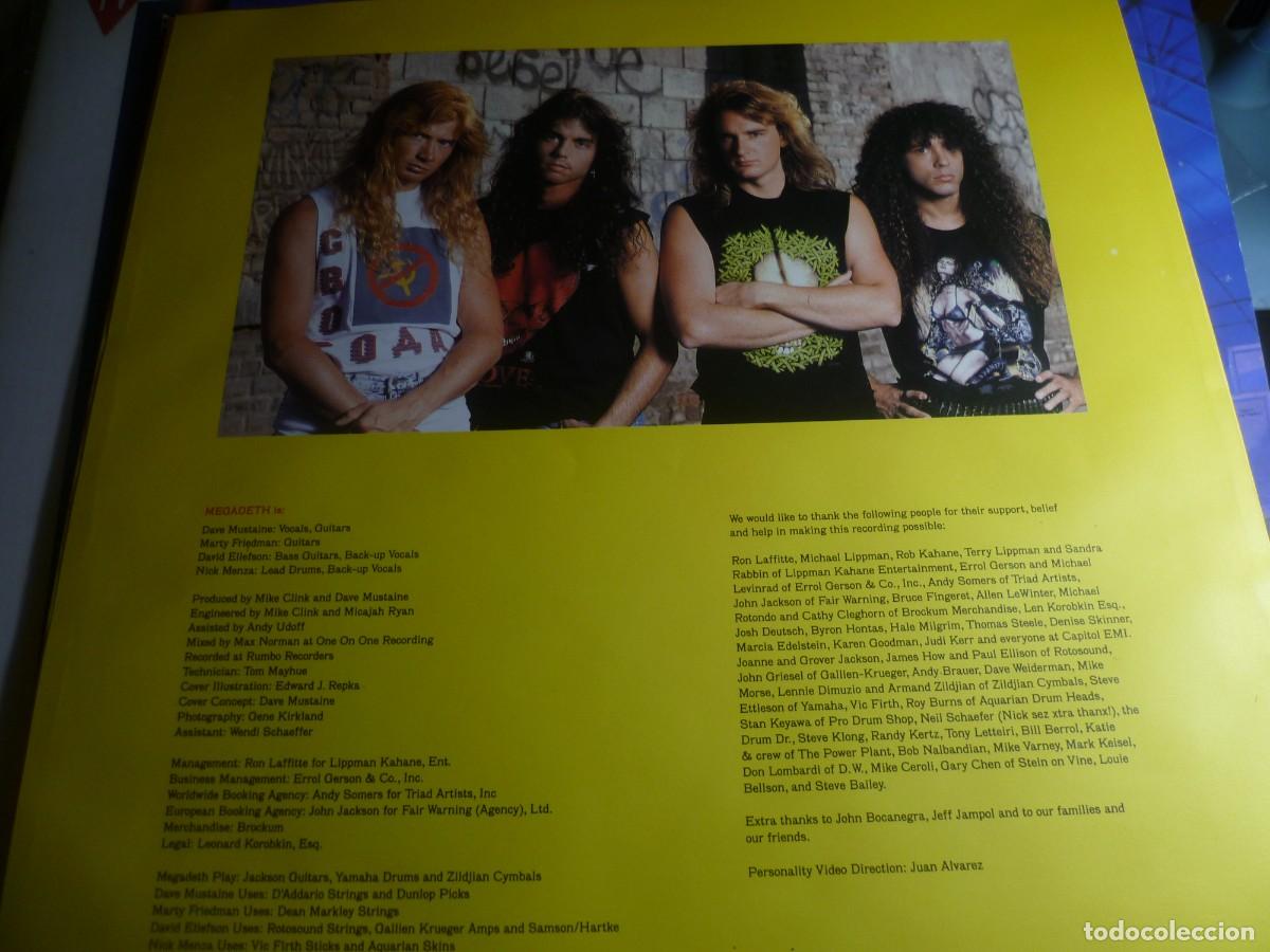 Discos de vinilo: Megadeth Rust In Peace LP original Espa&ntilde;a 1990 - Foto 4