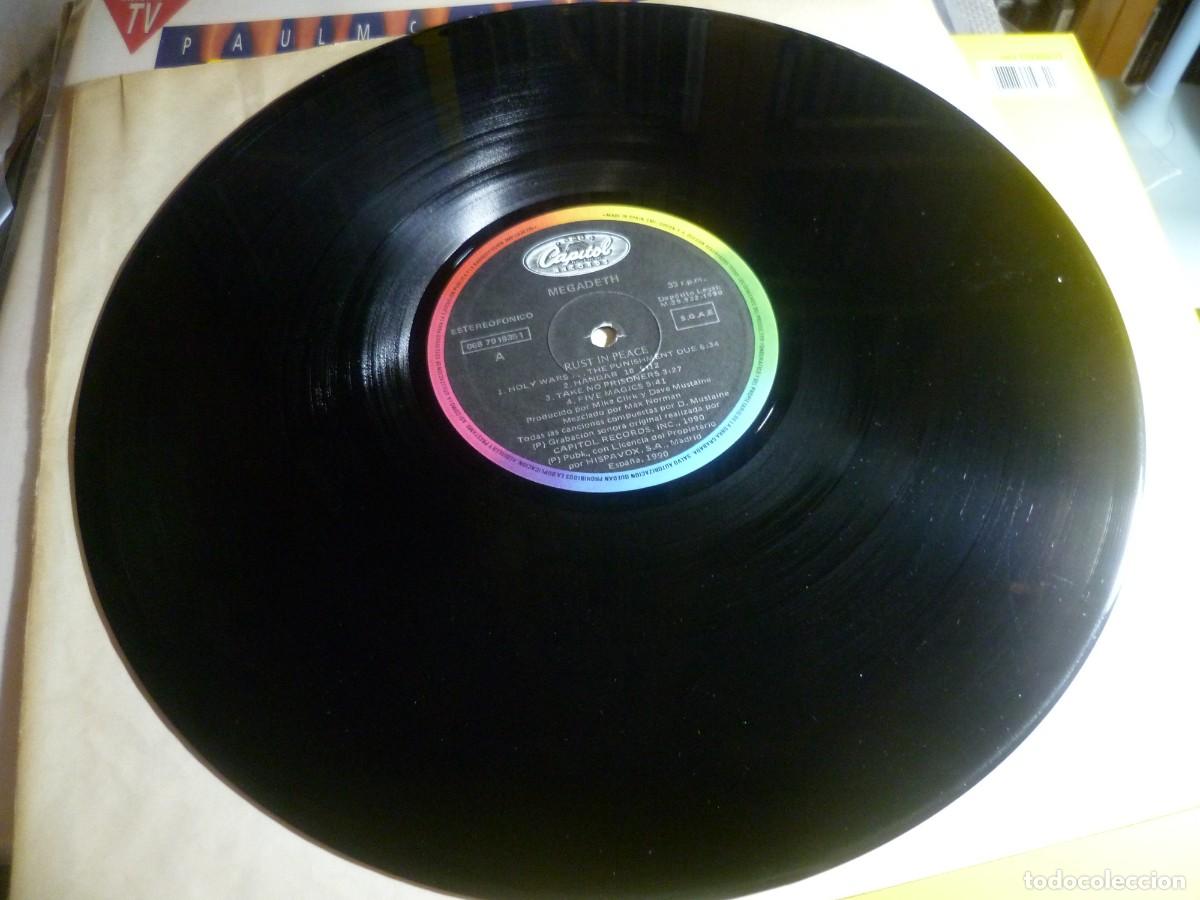 Discos de vinilo: Megadeth Rust In Peace LP original Espa&ntilde;a 1990 - Foto 6