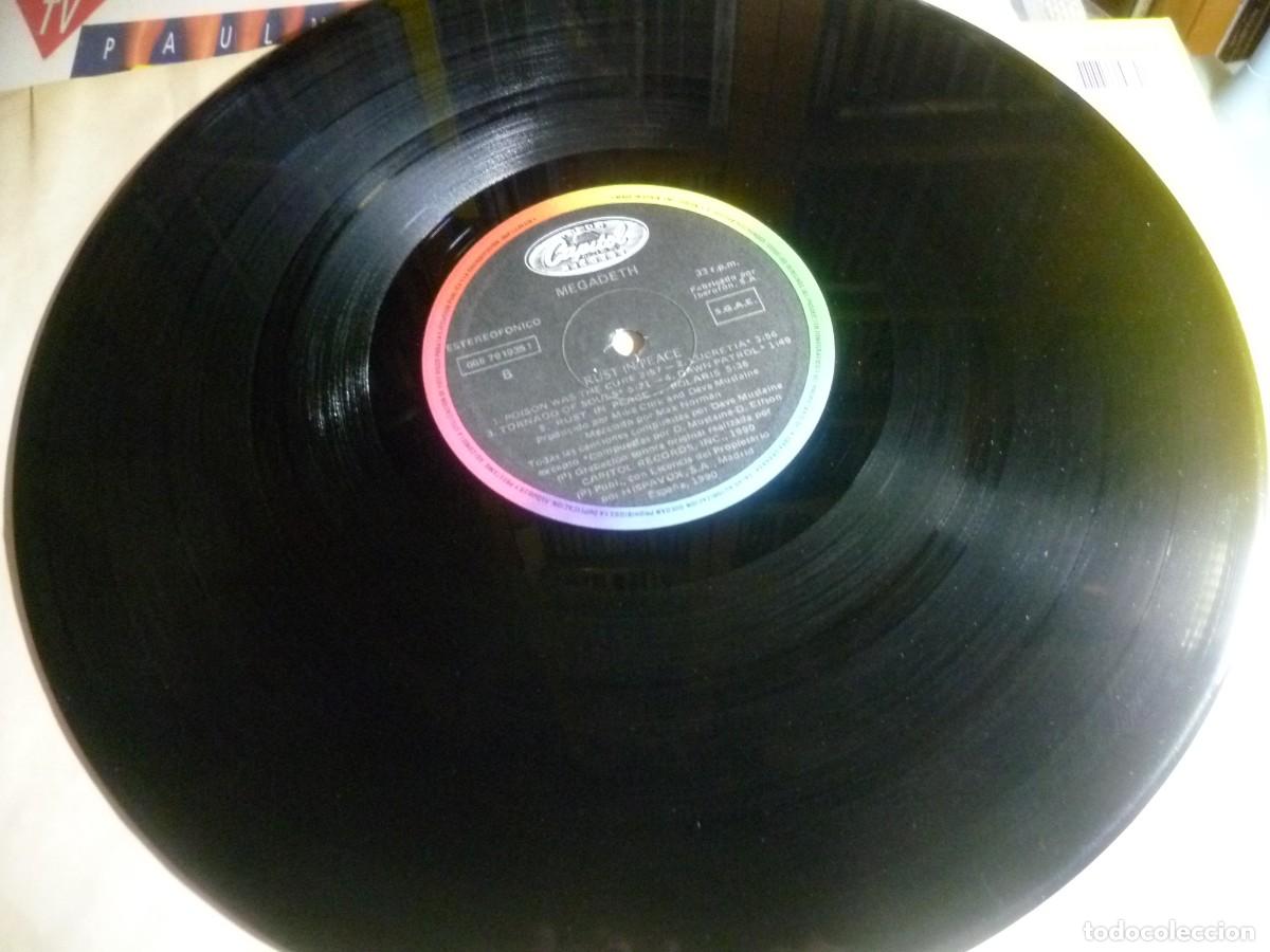 Discos de vinilo: Megadeth Rust In Peace LP original Espa&ntilde;a 1990 - Foto 7