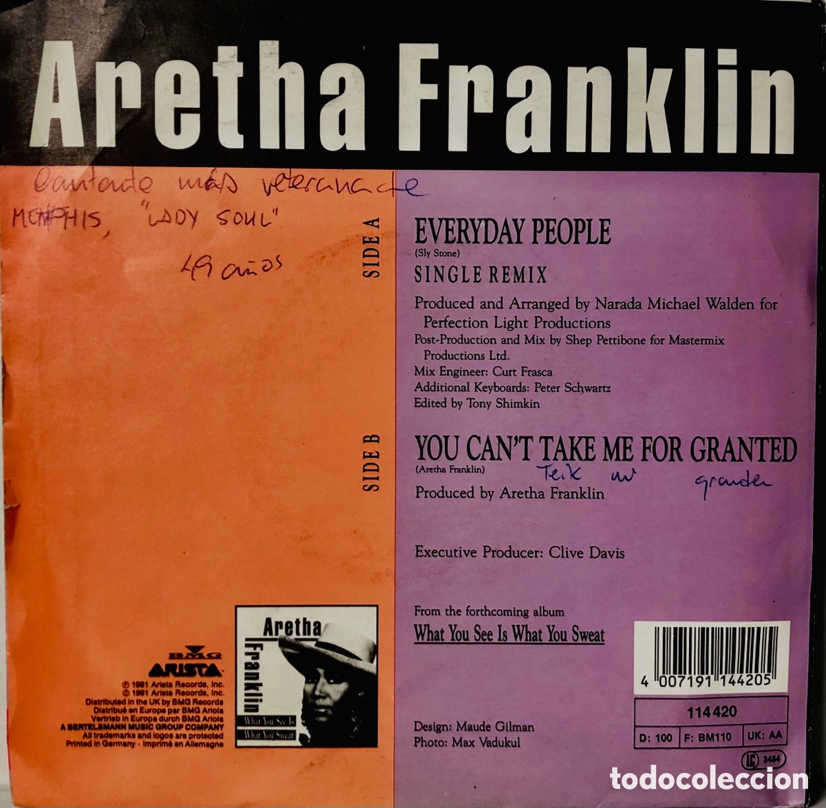 Discos de vinilo: ARETHA FRANKLIN (Single 7&rdquo;) - Foto 4