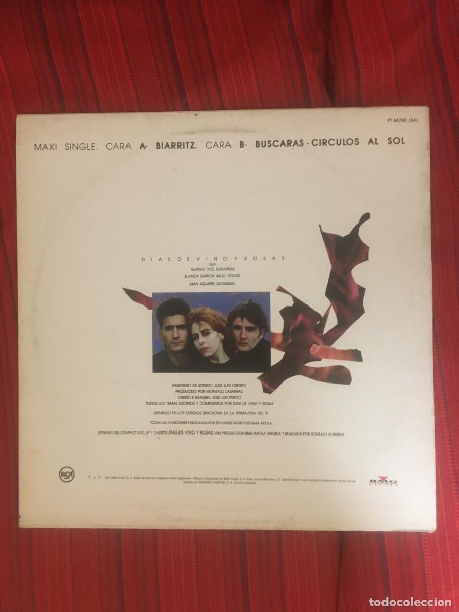 Discos de vinilo: DIAS DE VINO Y ROSAS-BIARRITZ(MAXI) - Foto 2