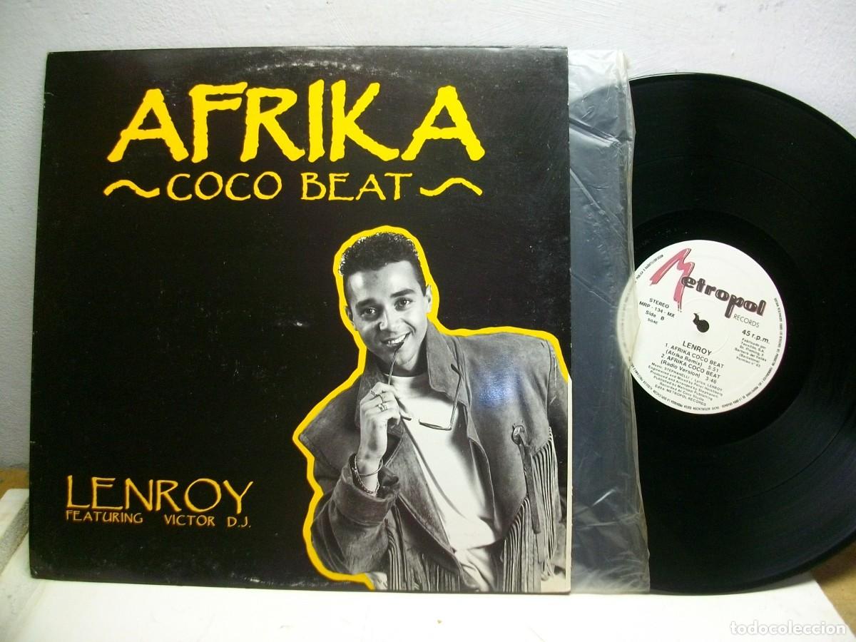 Discos de vinilo: Lenroy Featuring Victor D.J. &ndash; Afrika Coco Beat MAXI 12 LP - Foto 1