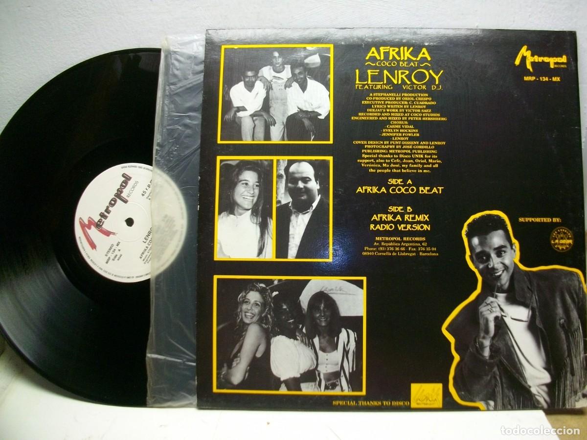 Discos de vinilo: Lenroy Featuring Victor D.J. &ndash; Afrika Coco Beat MAXI 12 LP - Foto 2