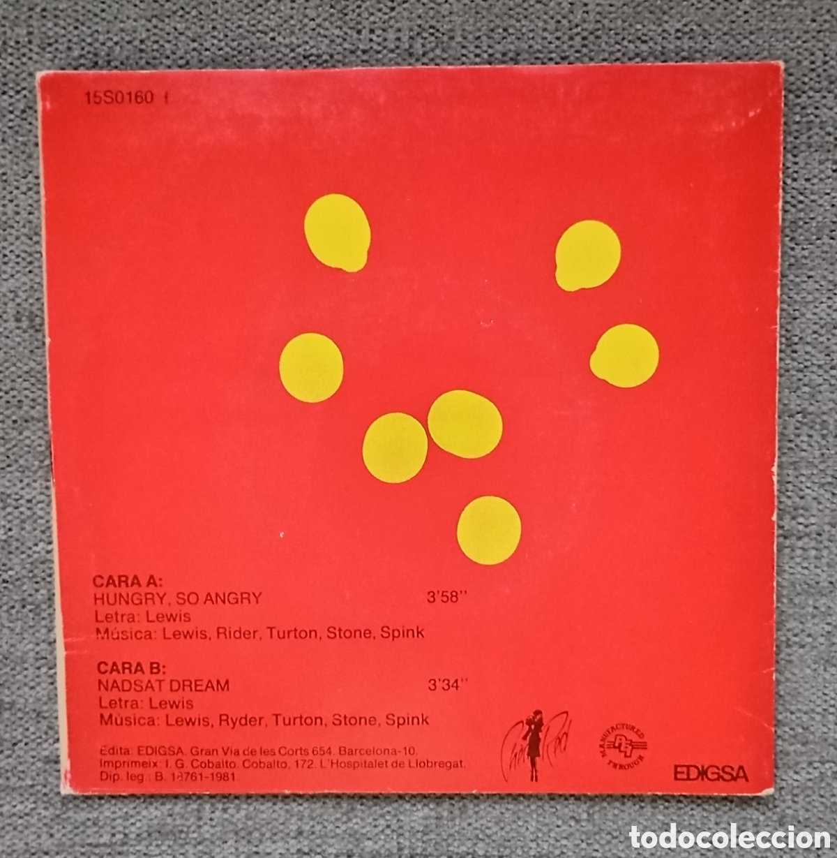 Discos de vinilo: Medium Medium. Hungry, So Hungry/ Nadsat Dream. Single 7&rdquo;, a&ntilde;o 1981. - Foto 2