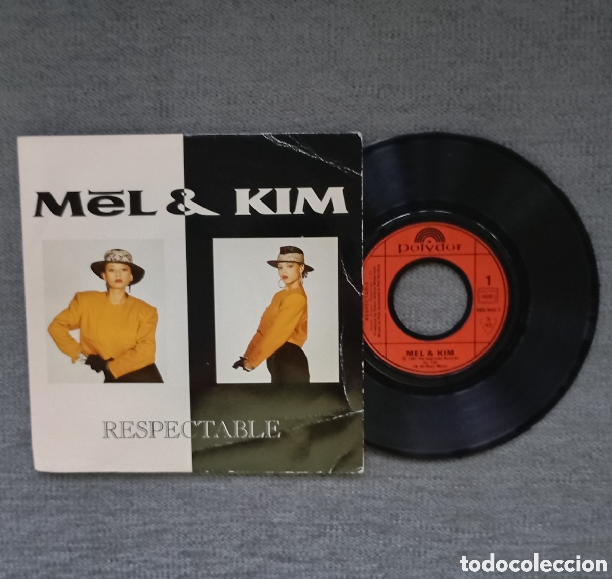 Discos de vinilo: Mel & Kim. Respectable/ Respectable instrumental. Single 7&rdquo;, a&ntilde;o 1987. - Foto 1