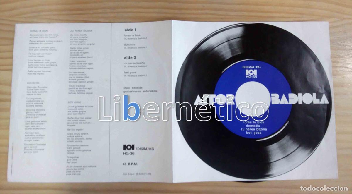 Discos de vinilo: Aitor Badiola &ndash; Lorea Ta Biok - Foto 2