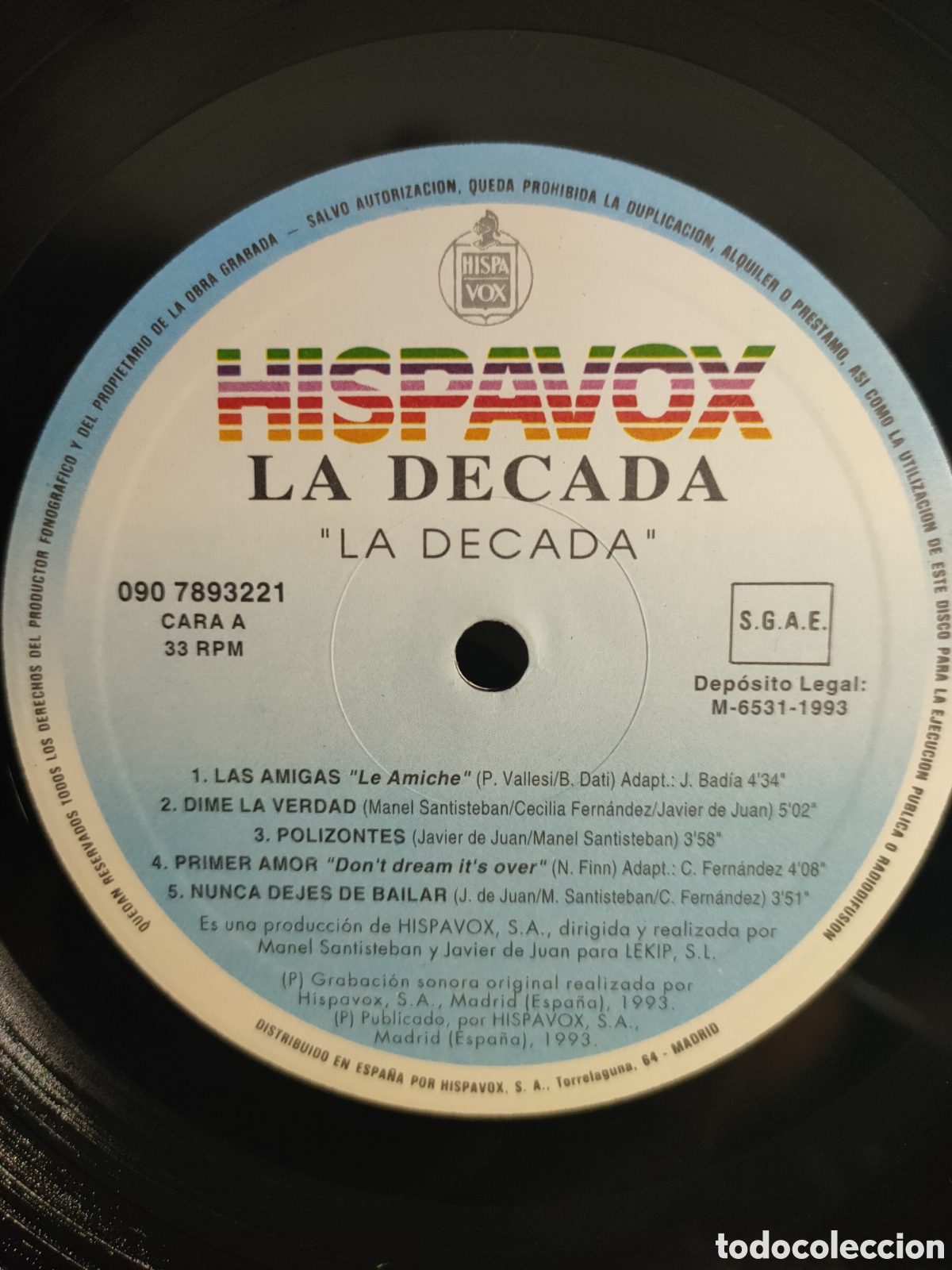 Discos de vinilo: La D&eacute;cada &ndash; La D&eacute;cada . 1993 original Spain LP disco vinilo 12&rdquo; - Foto 3