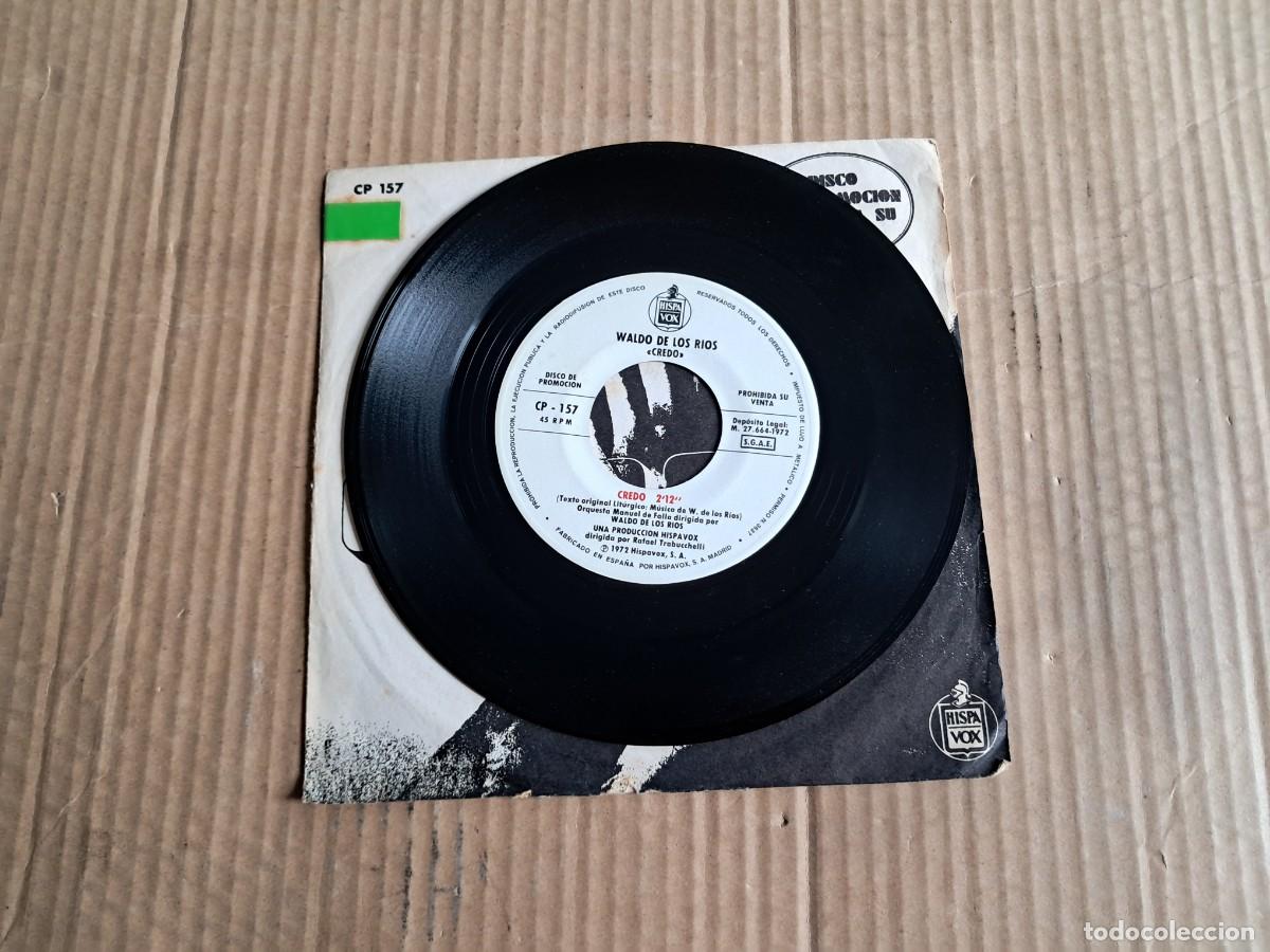 Discos de vinilo: WALDO DE LOS RIOS - CREDO SINGLE PROMOCIONAL 1972 - Foto 2