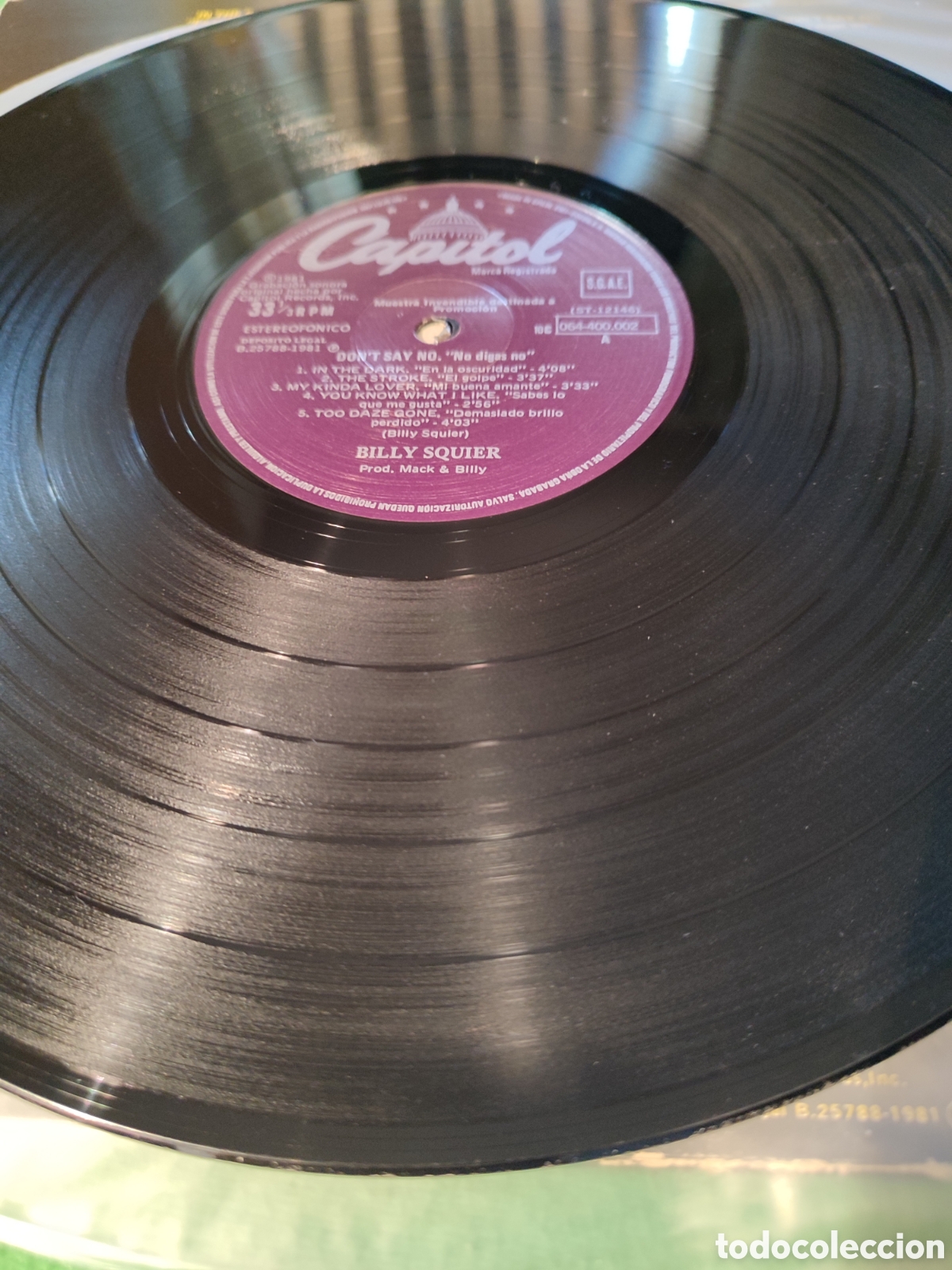 Discos de vinilo: Billy Squier - Dont say no - Foto 3