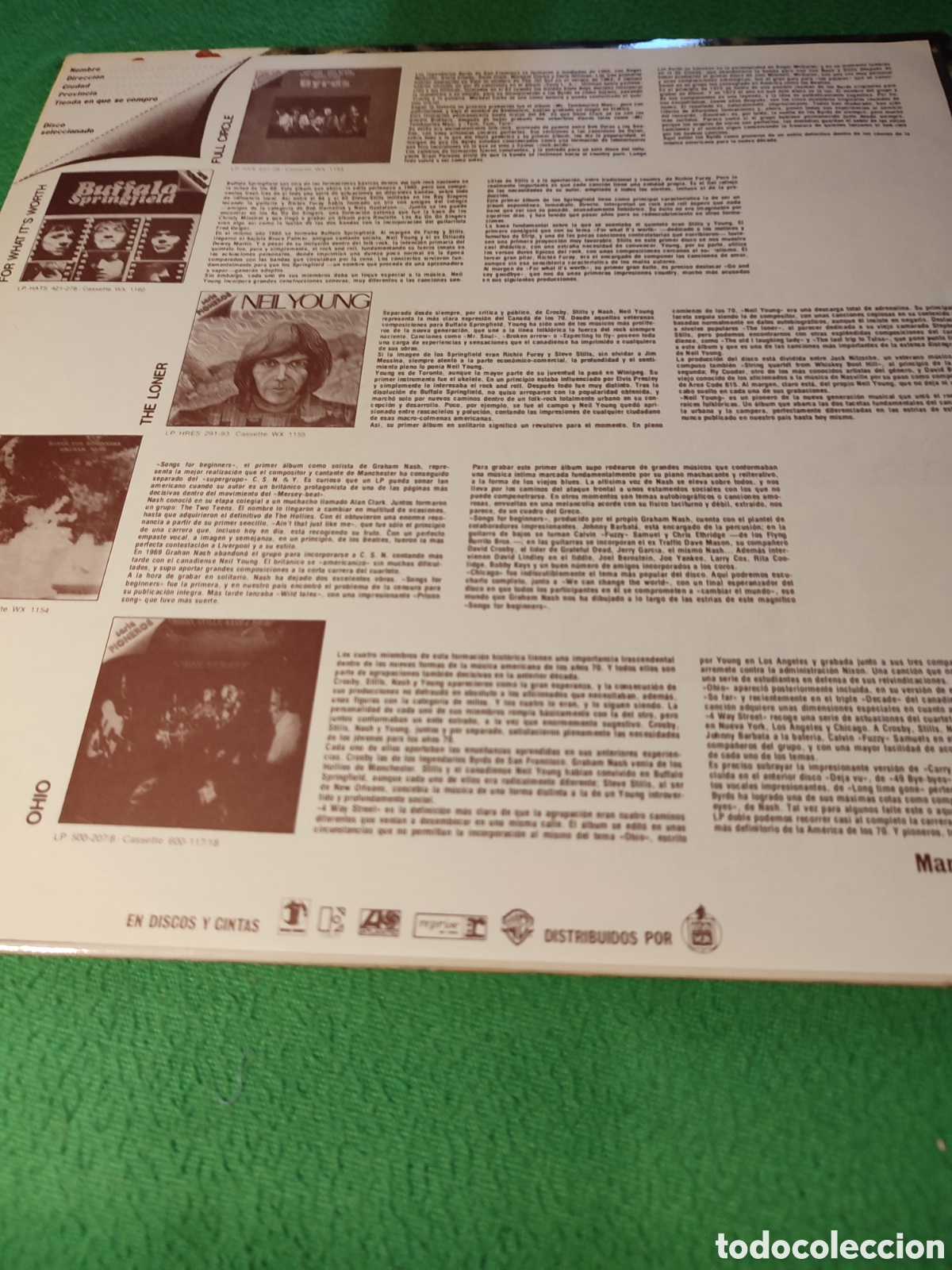 Discos de vinilo: Graham Nash - Songs for beginners - Foto 3