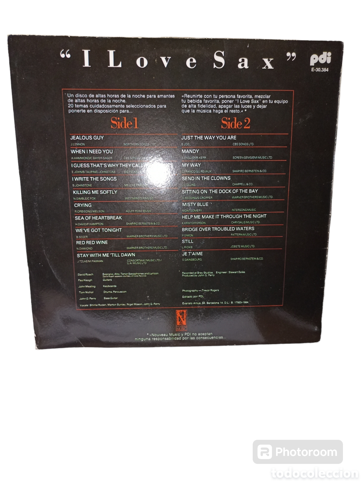 Discos de vinilo: I LOVE Sax incluye Jealous Guy - Foto 2