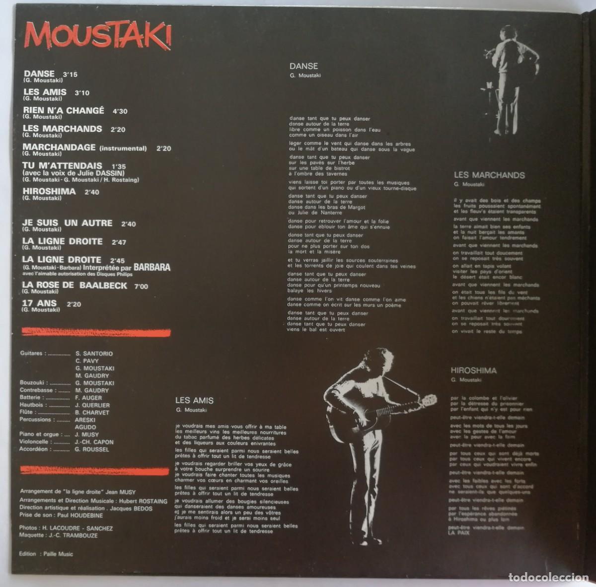 Discos de vinilo: Moustaki, Moustaki, Polydor 23 93 048 - Foto 2