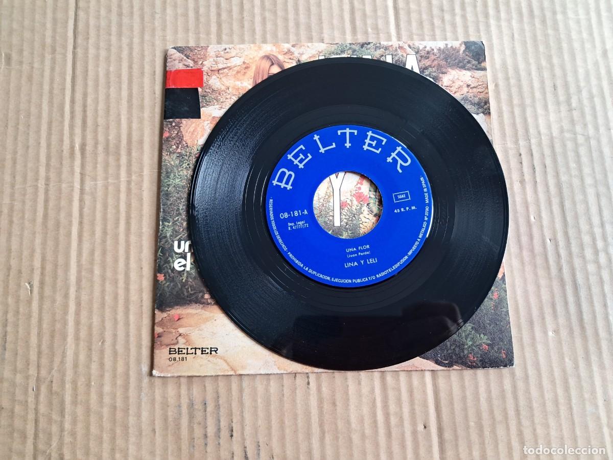Discos de vinilo: LINA Y LELI - UNA FLOR SINGLE 1972 - Foto 2
