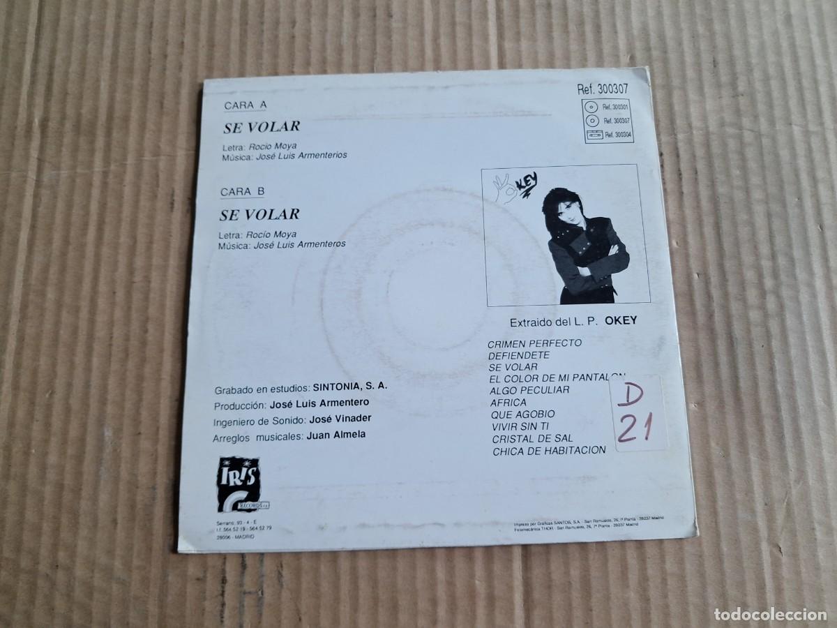 Discos de vinilo: OKEY - SE VOLAR SINGLE 1989 - Foto 3